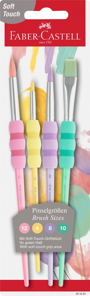 FABER-CASTELL Pinsel 4er Set Pastell Softgriffstück BK Produktbild 