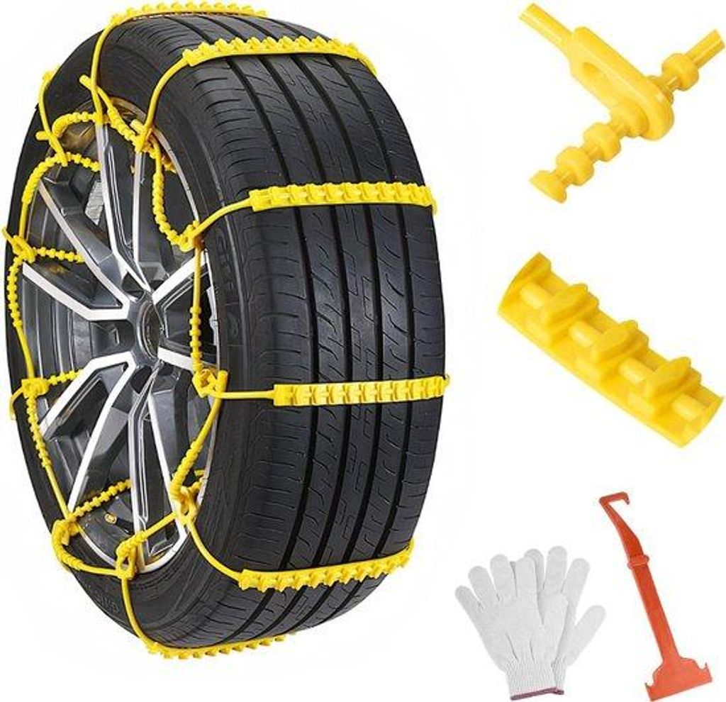 Auto-Snowketten - Breite 145-295mm - Antislip-Ketten - Wegbodenschutz - IJs- und Matsch-Ketten - Klimm- und Schneeketten