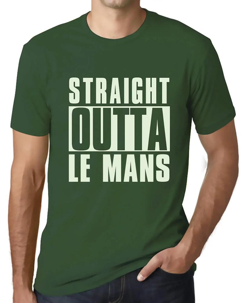 Herren Grafik T-Shirt Direkt aus dem Le Mans – Straight Outta Le Mans – Öko-Verantwortlich Vintage Jahrgang Kurzarm Lustige Druck Geburtstag G...