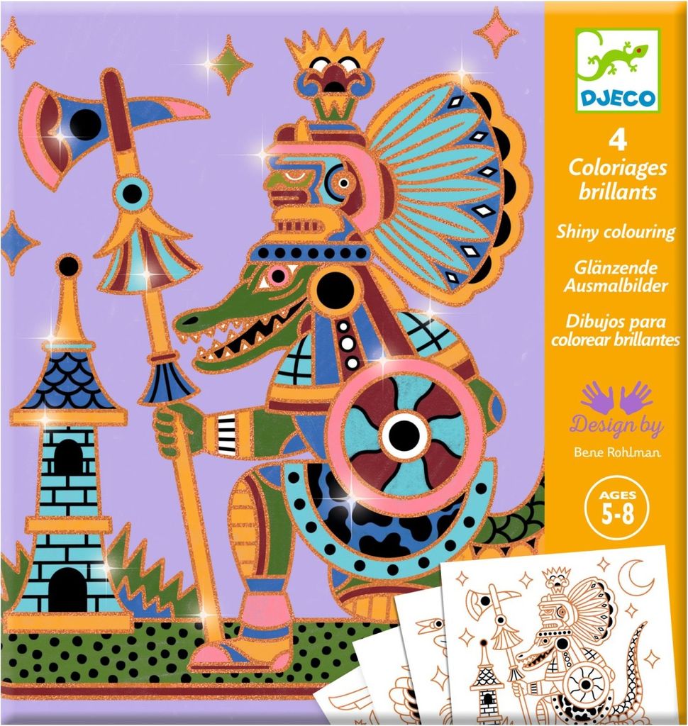 Kreatives Malbuch Kriegerische Tiere, Djeco