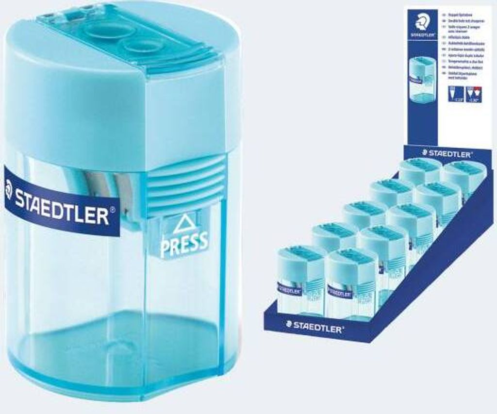 STAEDTLER Doppelspitzdose rund, cyan Produktbild 