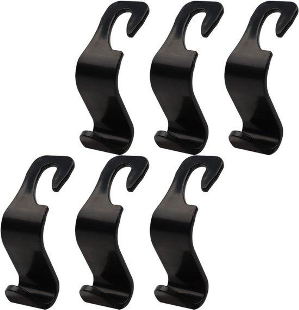 Autoopberghaken für Rückbank, Kunststoff, Handtaschenhalter, Kleidungshaken, schwarz
