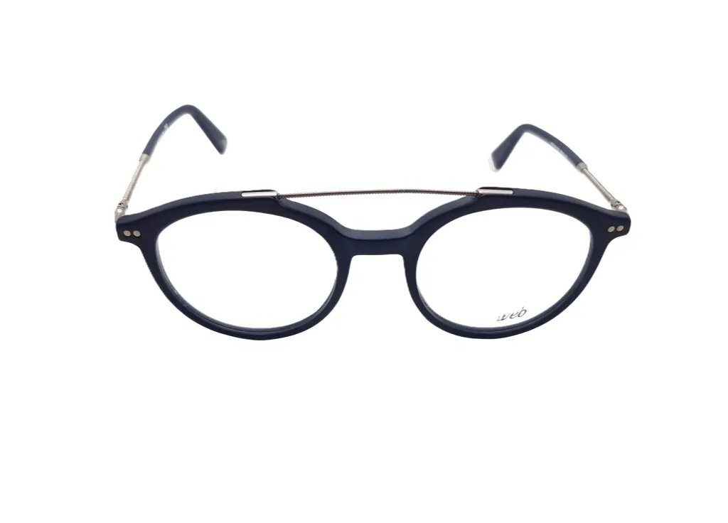Lunettes de vue WEB WE5204-V 091 monture optique bleue et métal chic