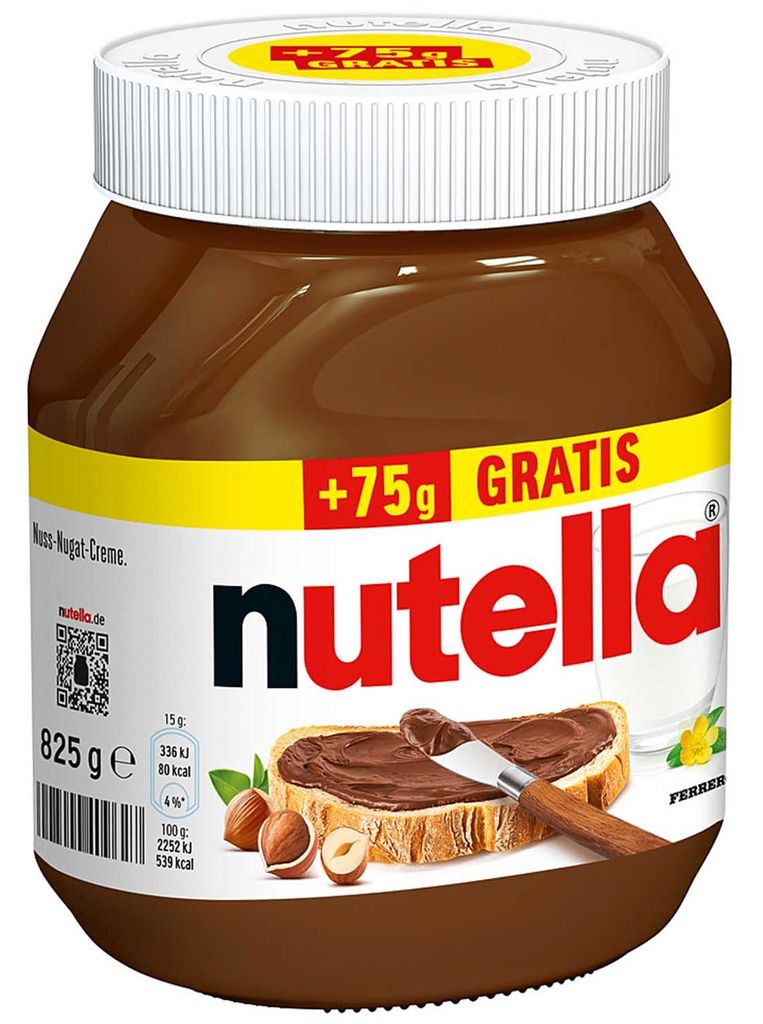 nutella 750g + 75g gratis Produktbild 