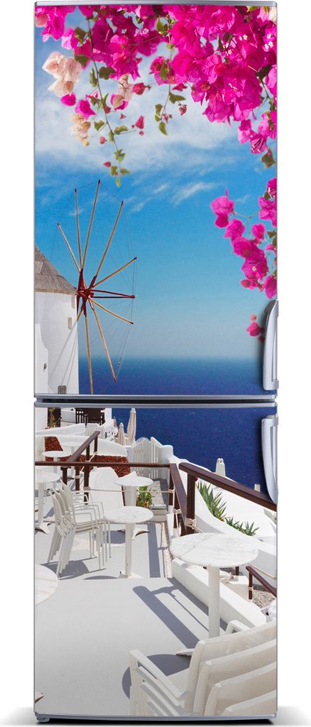 Tulup Kühlschrankdekoration - Magnetmatte - 70 cm x 190 cm - Magnet auf dem Kühlschrank - Santorini