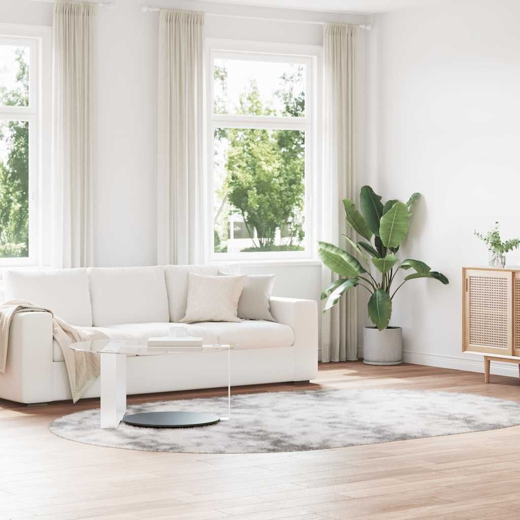 "2026 Promotion" Moderne Teppich Shaggy Hochflor NAVARRA Hellgrau 300x200 cm Polyester - Designerteppiche CC25588