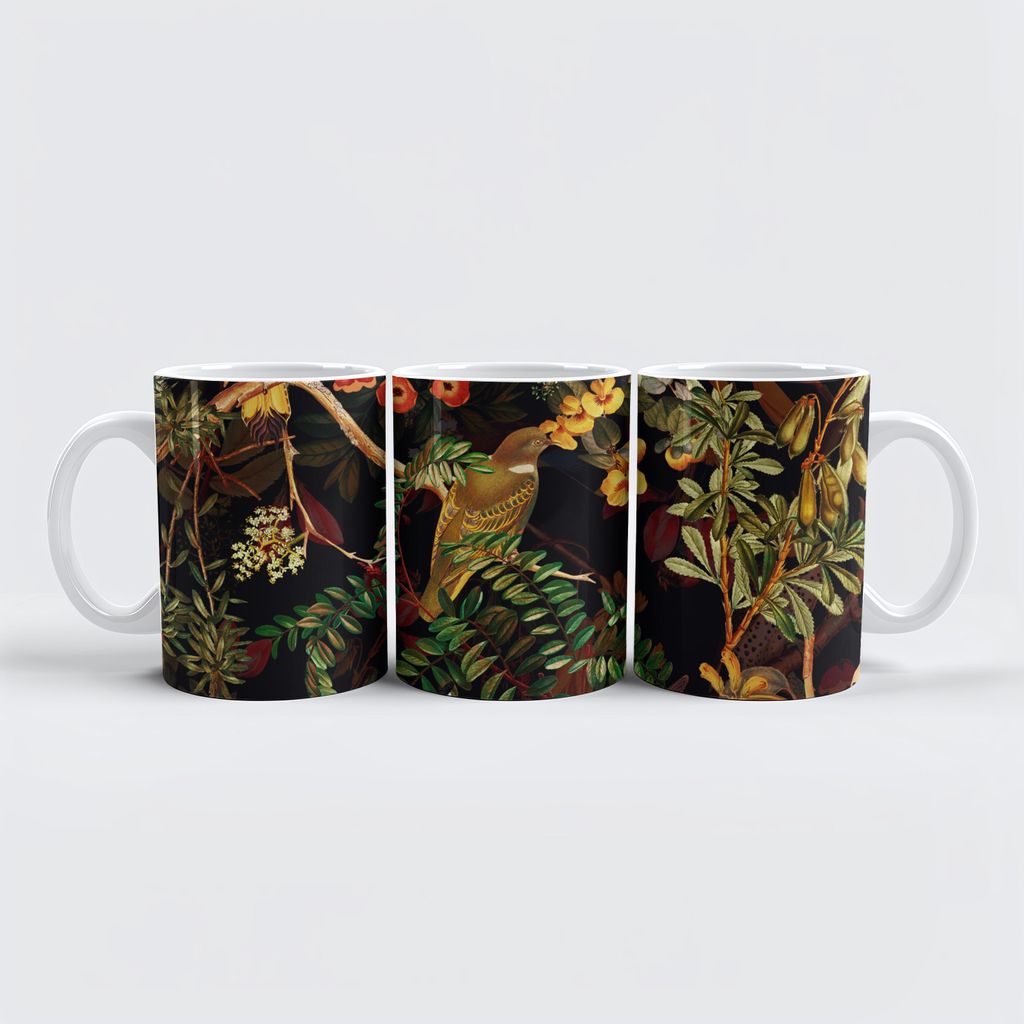 raxxa Premium-Tasse "Vintage Nacht Vogel Paradies"