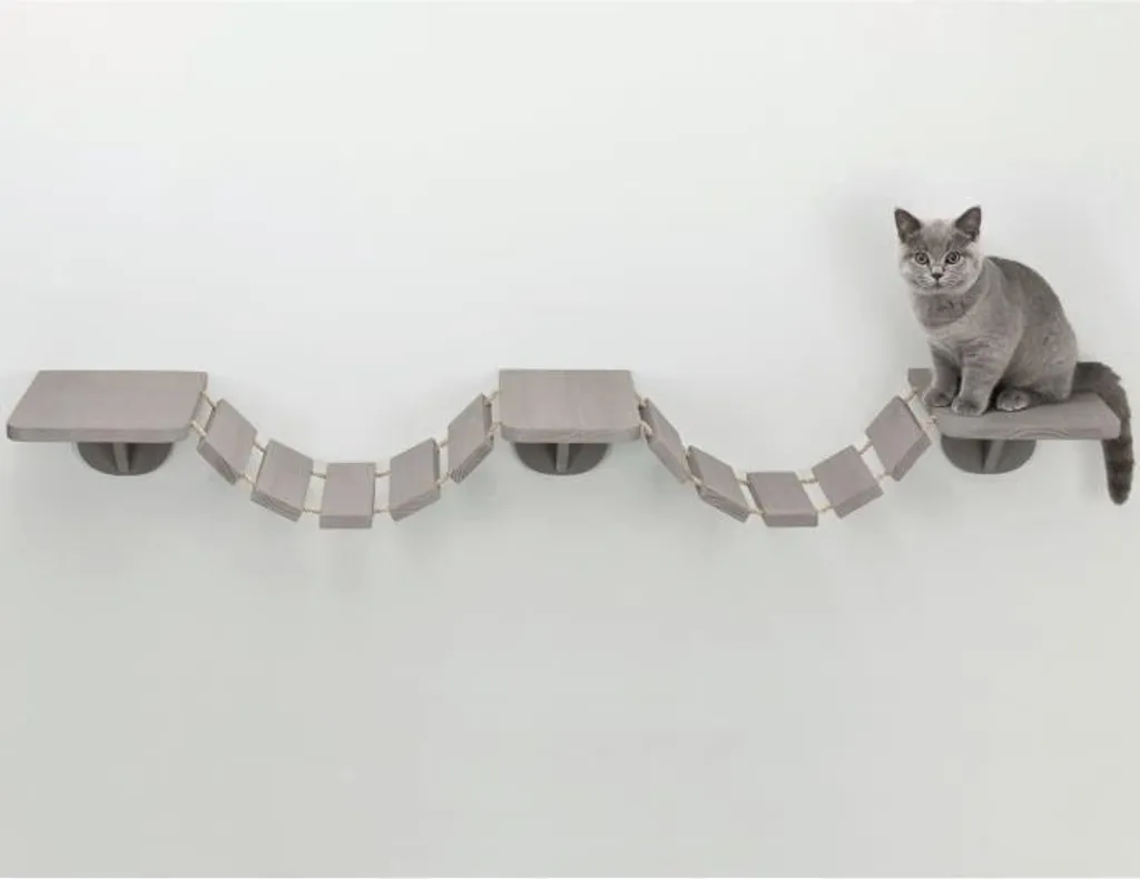 Arrampicata Gatti TRIXIE Tortora 150x30 cm - Legno Massello Sicuro
