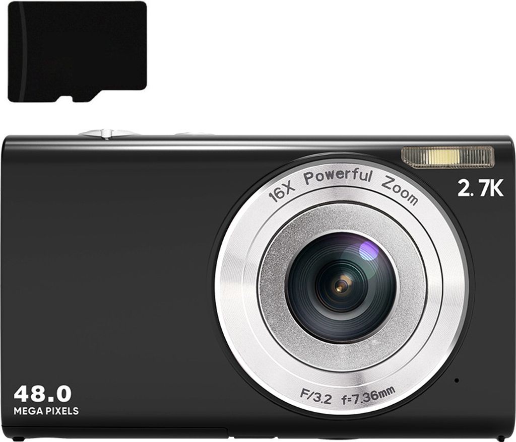 INF Digitalkamera 48 MP, 2,7 K FHD, 16-facher Digitalzoom, Produktbild 