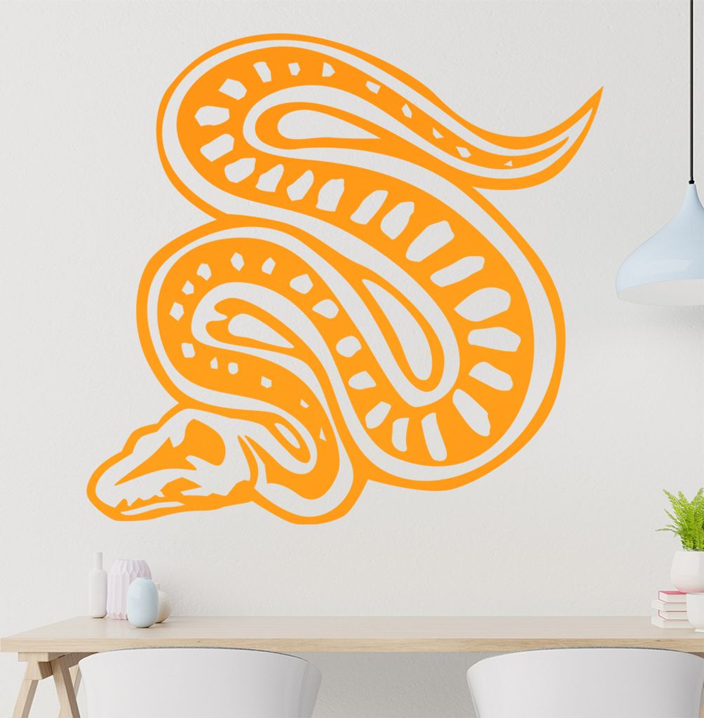 Schlange Wandtattoo in 6 Größen - Wandaufkleber Wall Sticker - Dekoration, Küche, Wohnzimmer, Schlafzimmer, Badezimmer