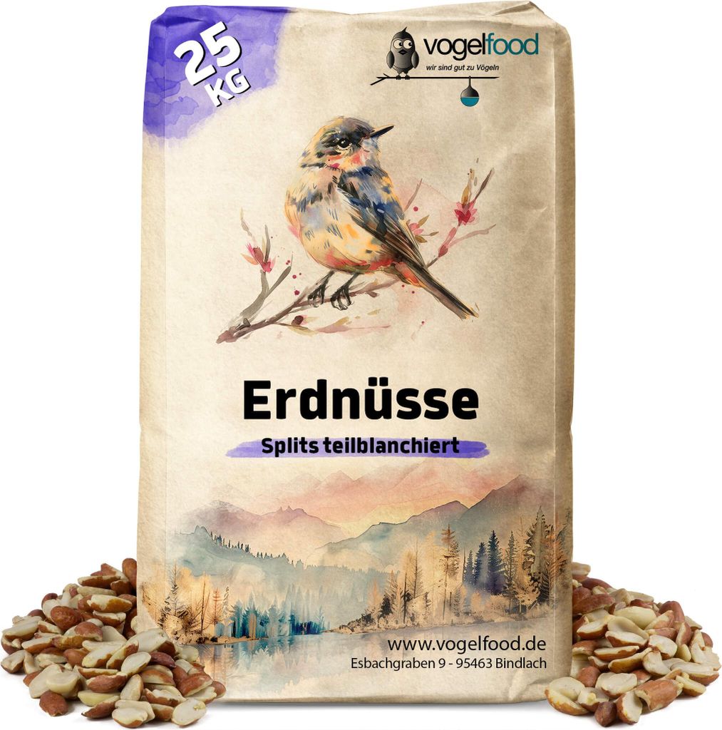 25 kg Erdnusskerne Splits Teilblanchiert Produktbild 