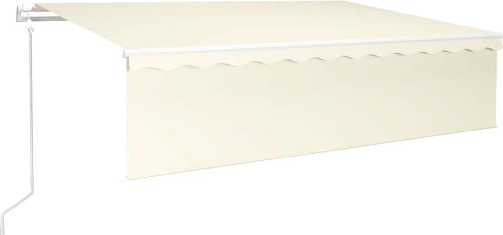 vidaXL Markise Automatisch Einziehbar mit Volant 6x3 m Creme