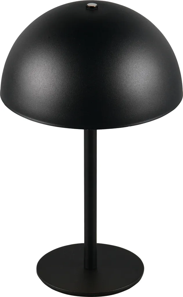 Lampada da Tavolo LED Touch Nera Ricaricabile Design Moderno 21cm