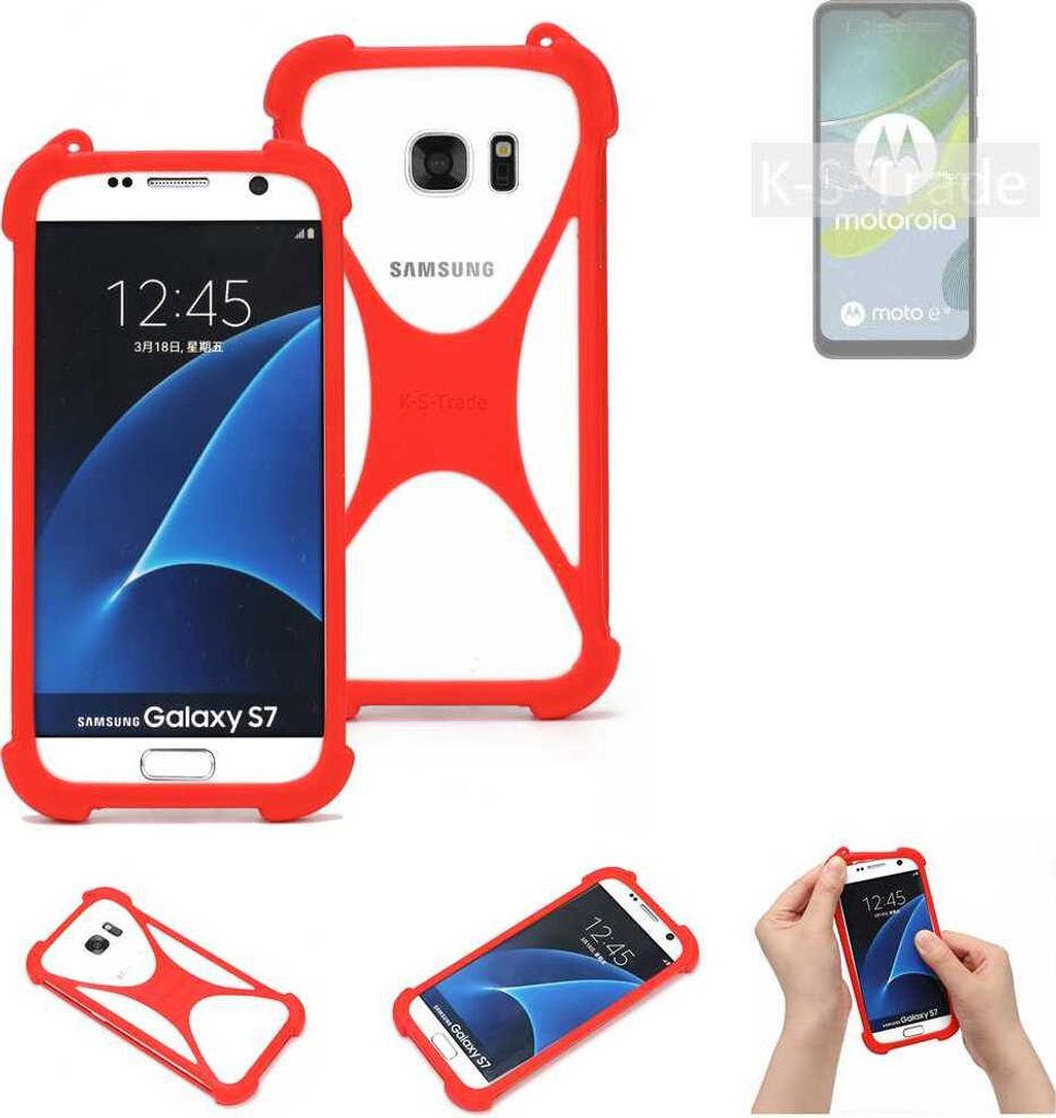 K-S-Trade Handy-Hülle kompatibel mit Motorola Moto E13 Schutz-Hülle Bumper Silikon Schutz Hülle Cover Case Silikoncase Silikonbumper TPU Softcase