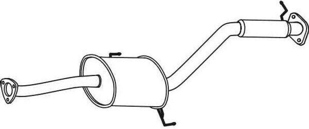 VEGAZ HOS-234 Mittelschalldämpfer Schalldämpfer für HONDA FR-V (BE)