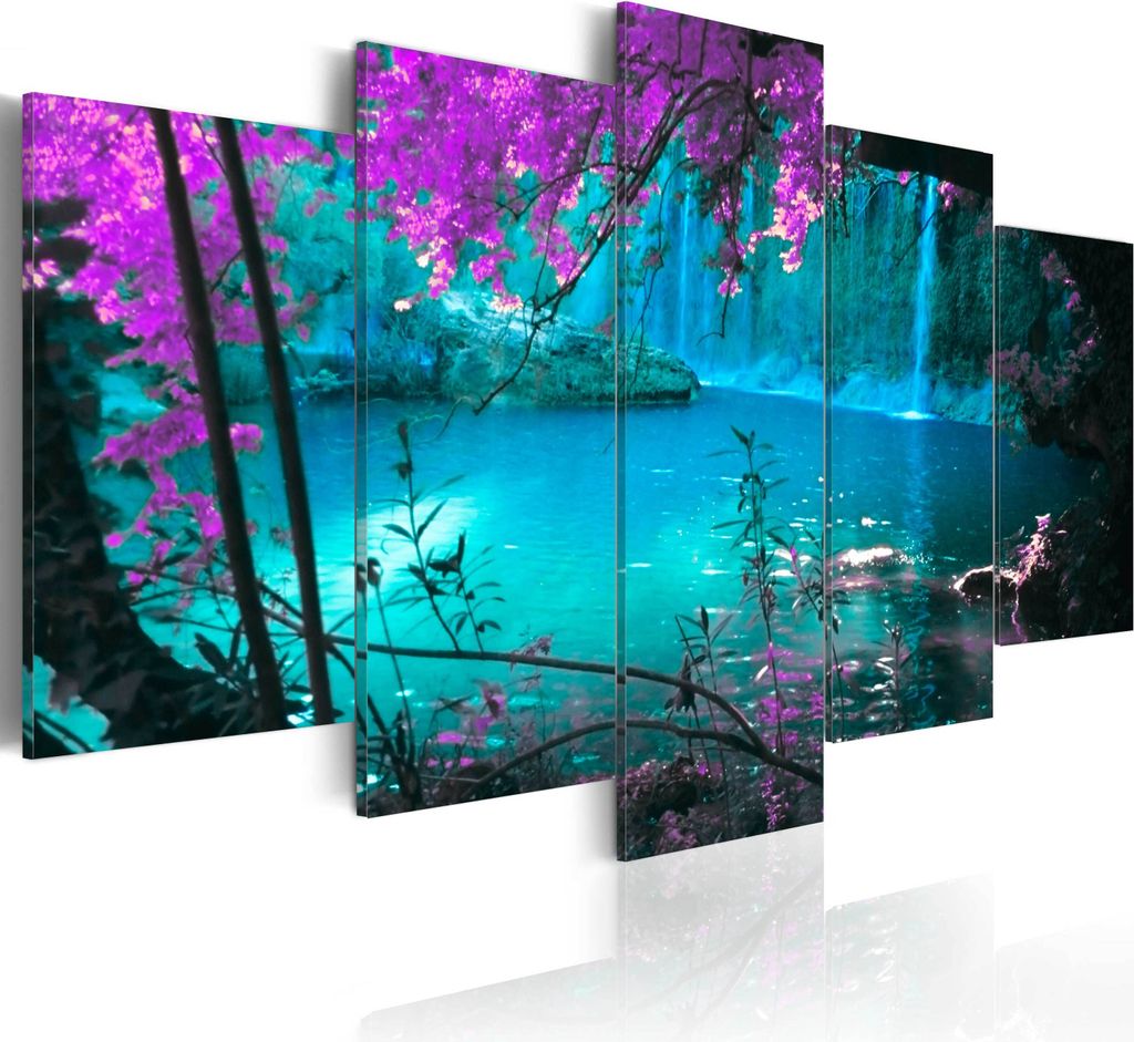 Leinwandbilder 200x100 cm c-A-0002-b-o Vlies Leinwandbild 5 tlg Kunstdruck modern Wandbilder XXL Wanddekoration Design Wand Bild LANDSCHAFT WASSER ...