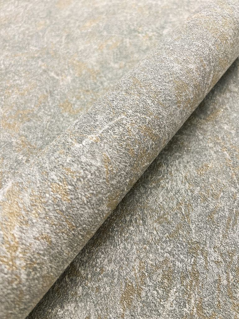 NEWROOM Tapete Grau Vliestapete Putz - Glanztapete Modern Gold Metallic Beton Glanz Putzoptik Glamour Beton-Optik