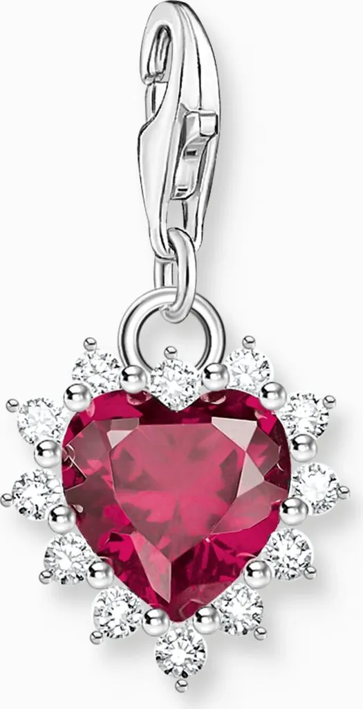 Ciondolo Cuore Rosso Thomas Sabo 2204-013-10 Argento 925 Charm Club