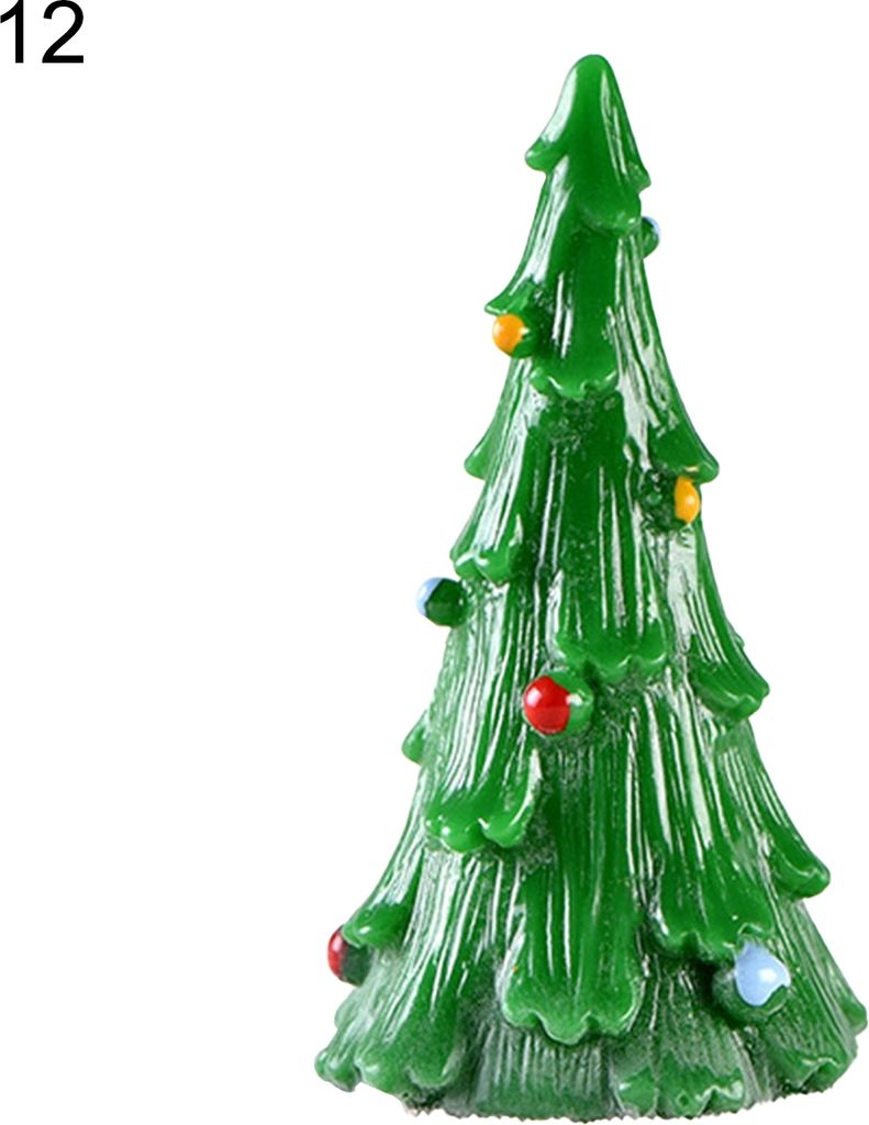 Miniatur-Statue, exquisite Verarbeitung, weit verbreitete Anwendung, Harz, weihnachtliche Mikrolandschaft, Desktop-Statue, Ornament für Zuhause, 12