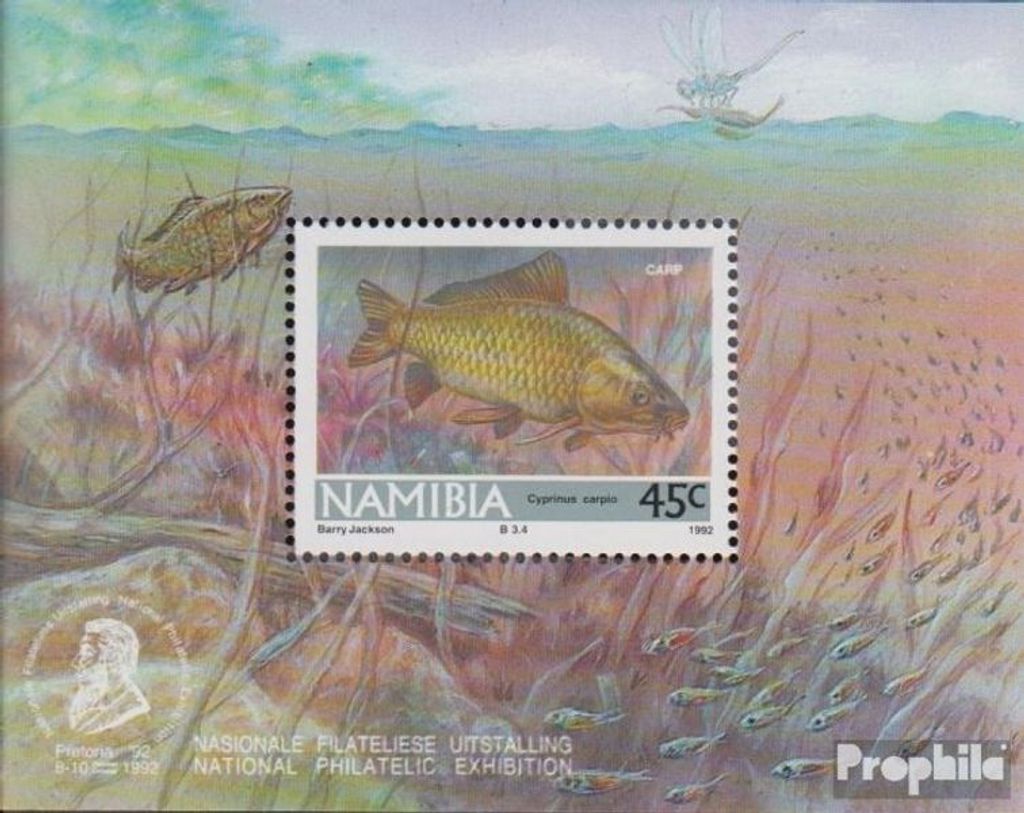 Briefmarken Namibia - Südwestafrika 1992 Mi Block14 (kompl.Ausg.) postfrisch Süßwasserfische