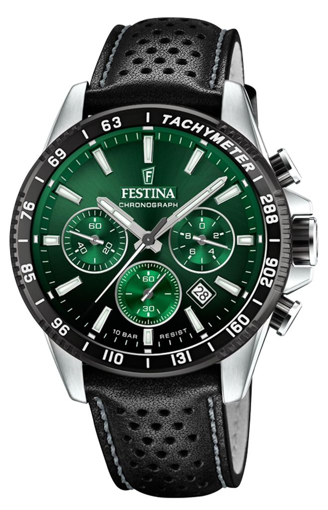 Festina Armbanduhr Herren Elegant Leder Uhr schwarz Produktbild 