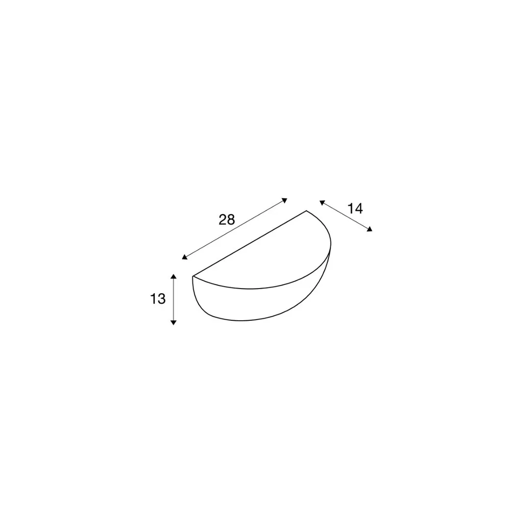 Applique Plâtre Blanc GL 101 E14 Peignable Style Moderne Demi-Rond - 15