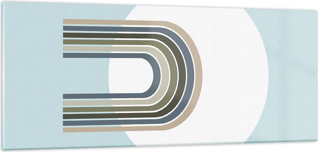 Bilder auf glas - Einteilig - Formen Rad Linien - 100x40cm - Glasbilder - Wandbilder - Bilder - zum Aufhängen bereit - Wanddekoration aus Glas - G...