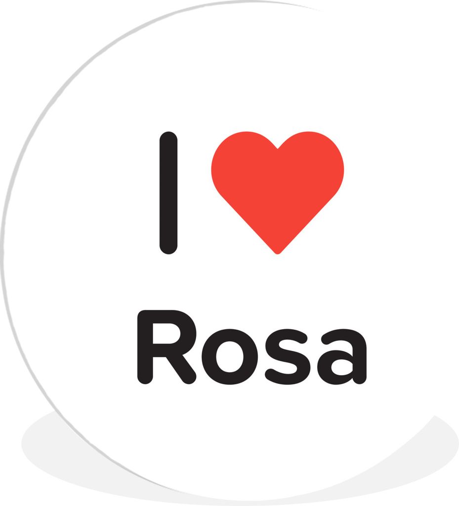 MuchoWow Rundes Wandbild - Runde Bilder Ich liebe - Rosa - Mädchen Ø 90 cm Kreis Wanddekoration Kunststoff - Wandkreis - Wandschmuck - Wand-Kre...