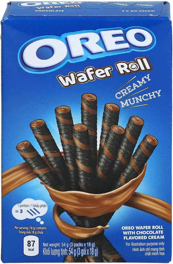 Rouleau de gaufrettes Oreo au chocolat 54g Image du produit 