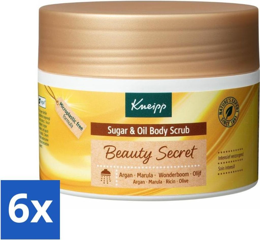 Kneipp - Körperpeeling - Zucker & Öl - Beauty Secret - 200 ml - Vorteilspack - 6 Stücke