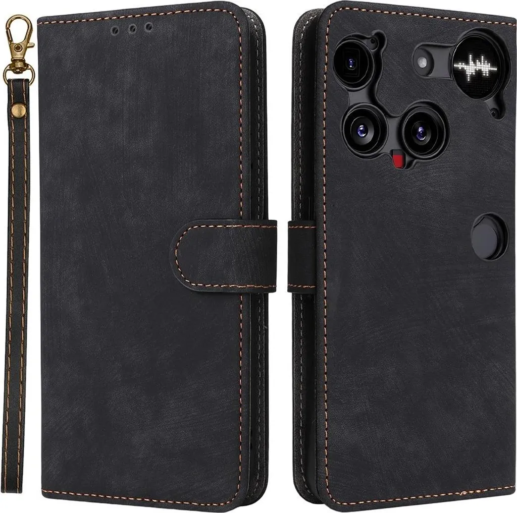 Custodia Professionale Nothing Phone 3 Phonesta Pelle Vintage Nera