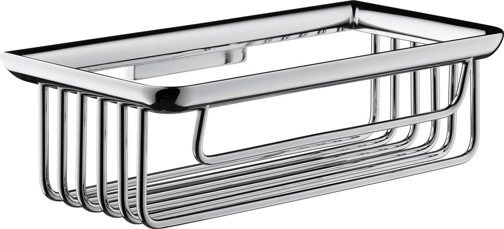 emco system2 Schwammkorb, tief, abnehmbar, verdeckte Wandbefestigung, chrom, 354500104