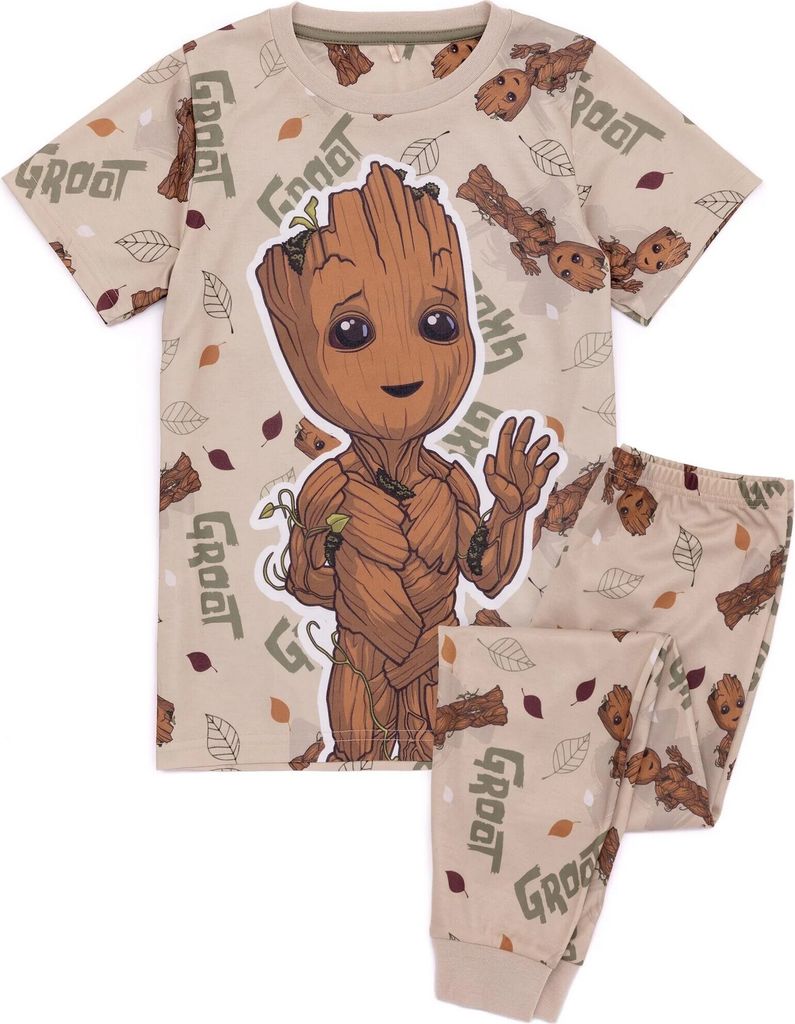 Guardians Of The Galaxy - "I Am Groot" Schlafanzug für Jungen NS8288 (116) (Braun)