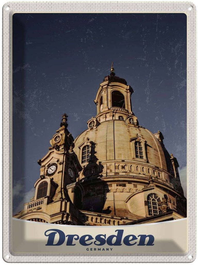 vianmo Blechschild 40x30 cm Dresden Kunst Mittelalter Architektur Bildmotiv Reisemotiv Abenteuer Reisen Deutschland Urlaub
