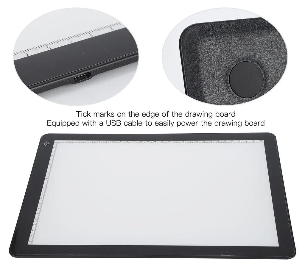 Tablette lumineuse pour décalquer et dessiner des graffitis USB réglable - 17