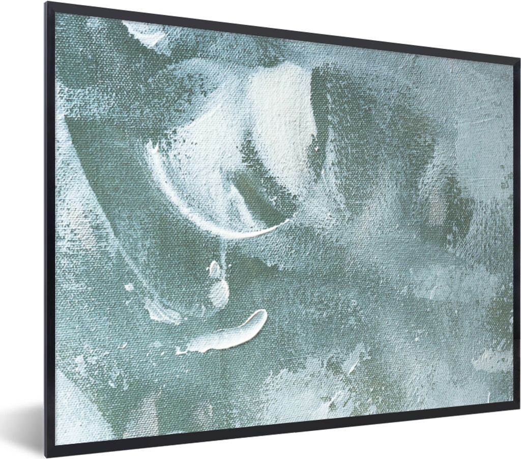 MuchoWow Gerahmtes Poster Acrylfarbe - Abstrakt - Design 40x30 cm - Poster mit Schwarzem Bilderrahmen Wandposter Rahmen Foto Bilder - Kunstposter...