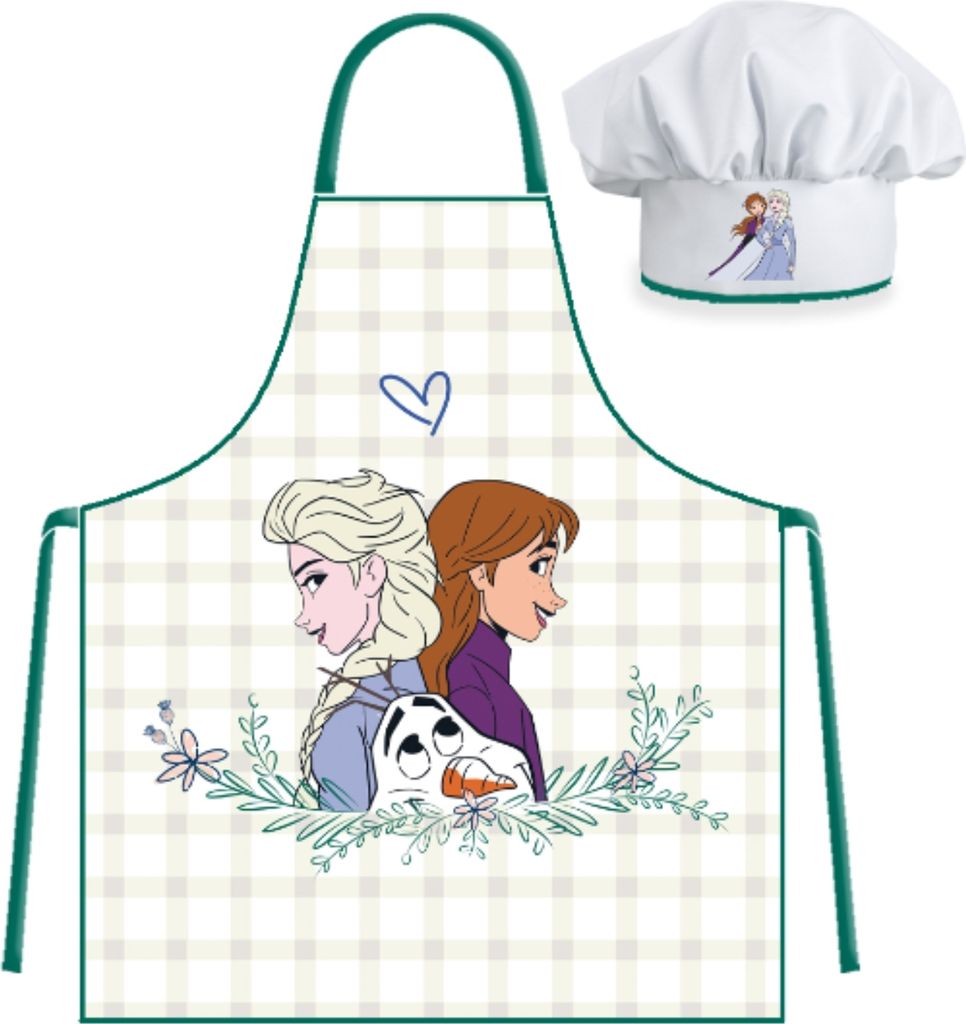Disney Frozen Küchenschürze mit Mütze für Kinder – Schutz beim Kochen und Basteln