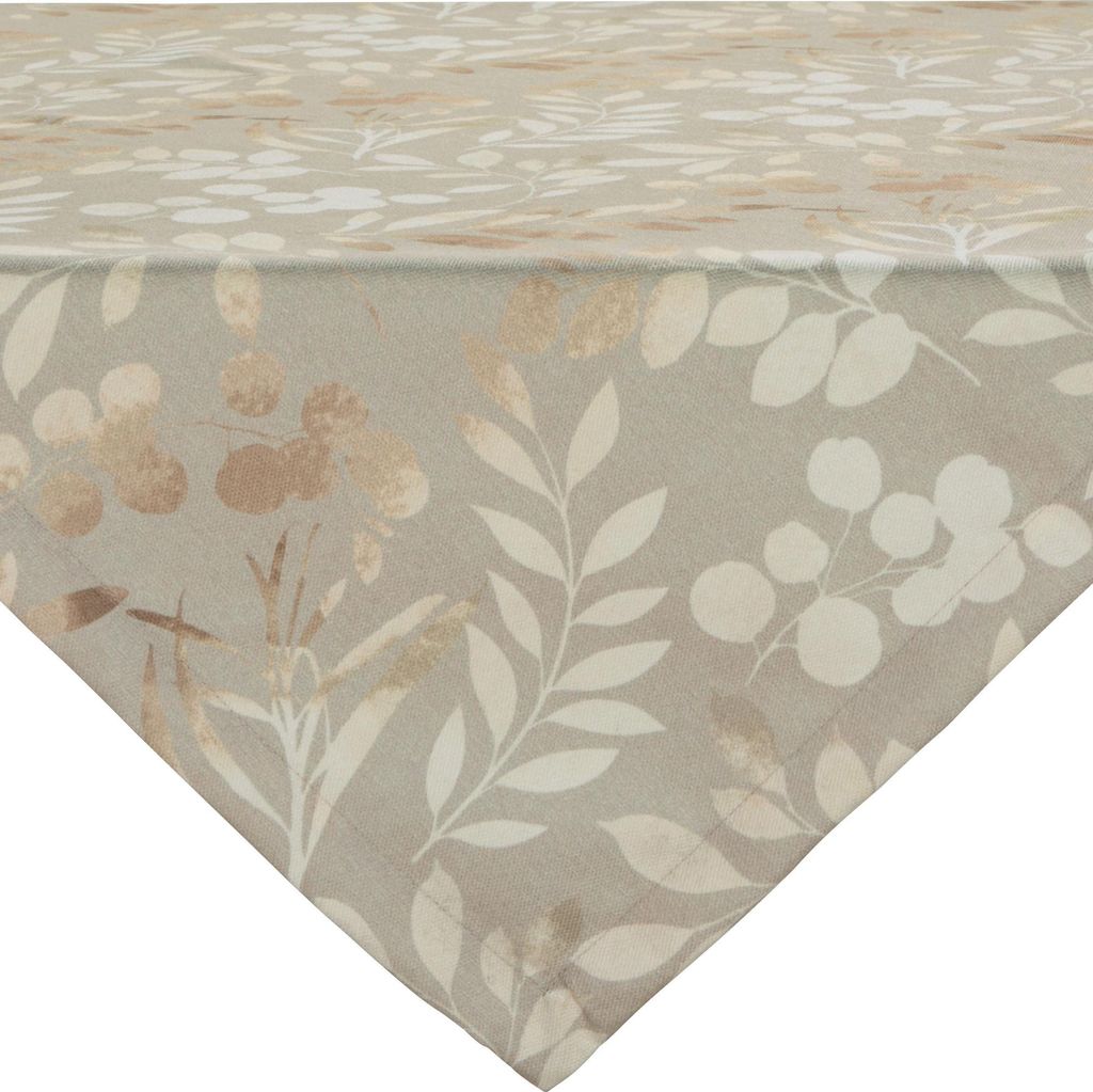 Erwin Müller Mitteldecke Blätter" beige 110x110 cm"