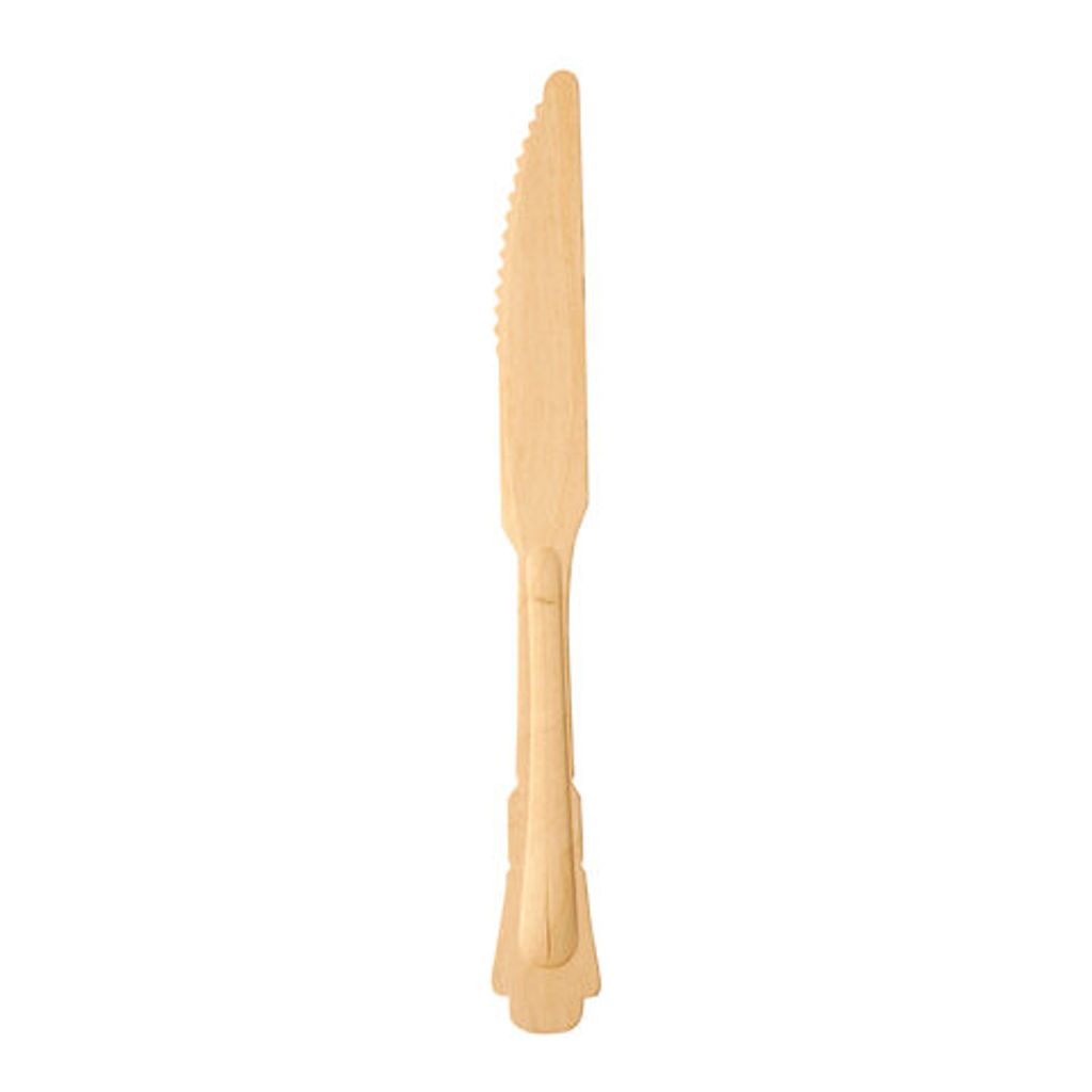 250x PAPSTAR 'pure' Holzmesser pure 20,5 cm natur in schönem Vintage Design