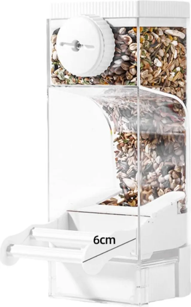 INF Mangiatoia 2.0 Doppia Stazione Bianco e Trasparente per Giardino