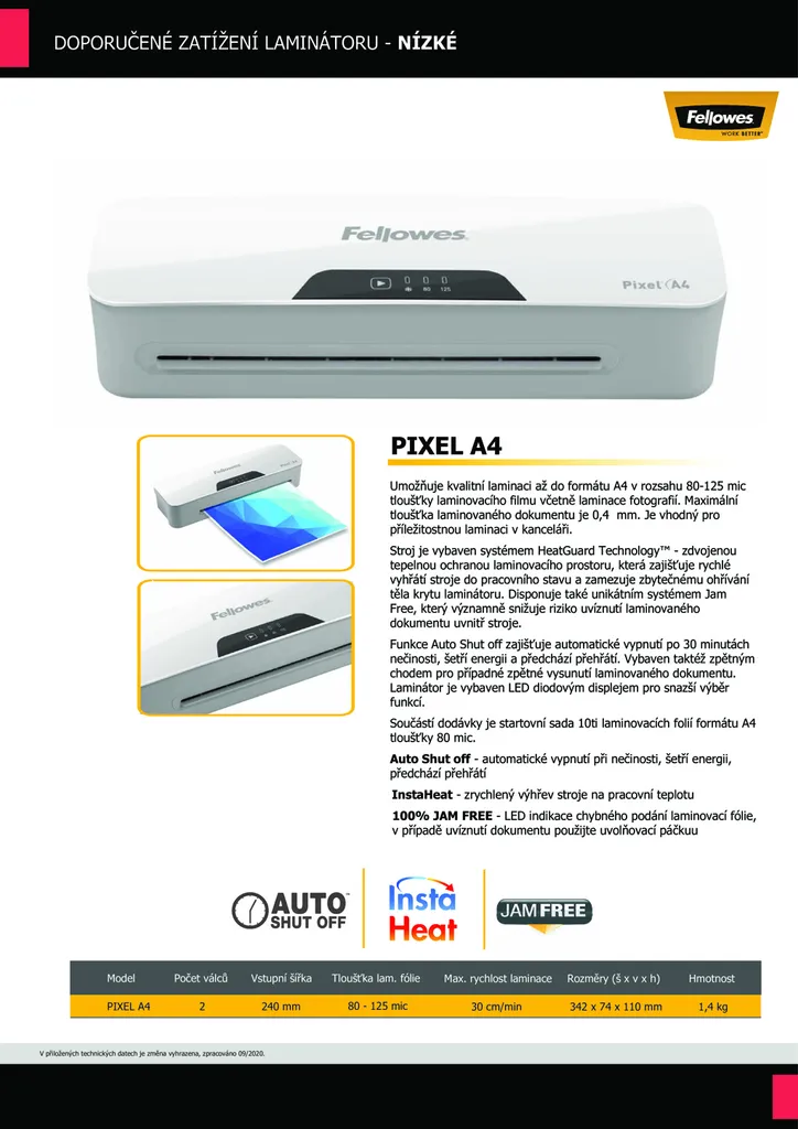 Fellowes Pixel A4 Plastificatrice 5601401 | Protezione Documenti Professionale - 8