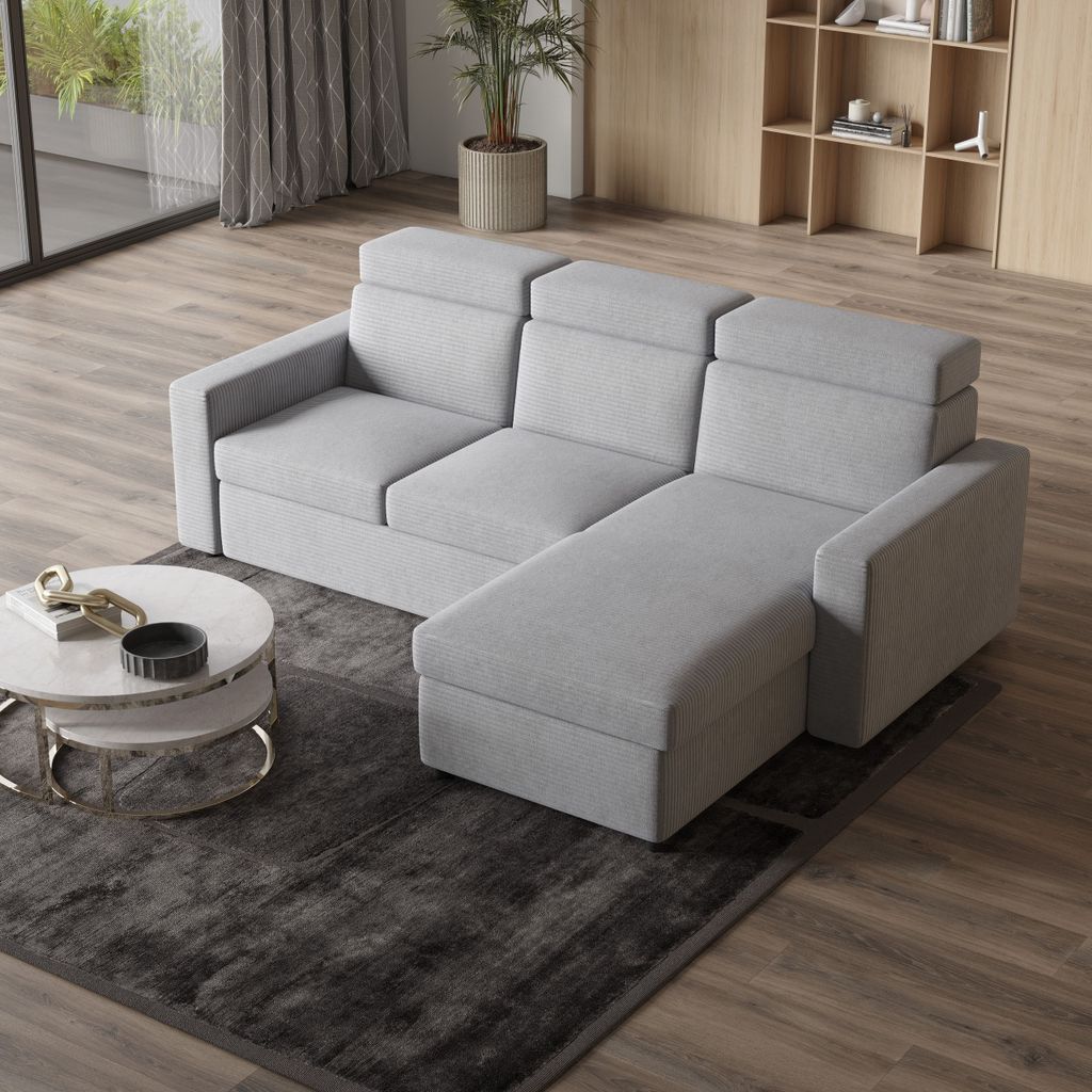 Masseno Ecksofa PADWA mit Schlaffunktion L-Form, Sofa mit Produktbild 