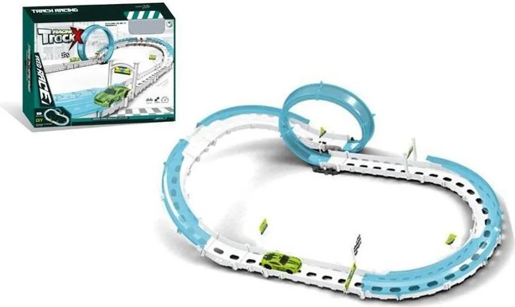 Circuit de Course avec Batterie Rechargeable pour Petites Voitures Jouet