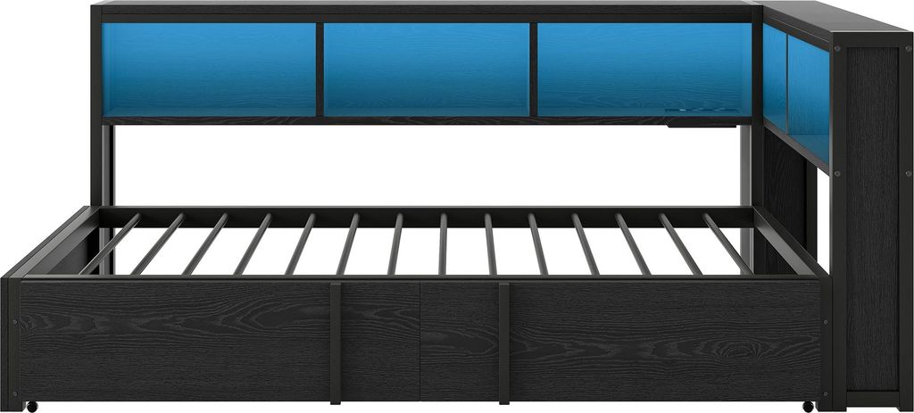 OKWISH Lit Gigogne 90x200 cm - Lit Gigogne Métal Avec Image du produit 