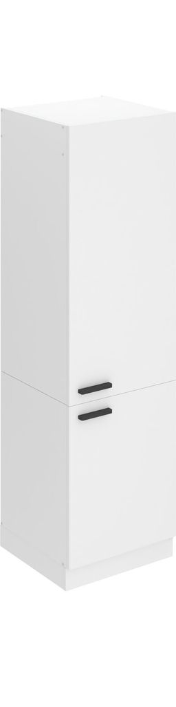 Belini Kühlschrank Schrank Hochschrank Küche SSL. 60 cm Breite und 204 cm Höhe. Einbauschrank für Kühlschrank mit 2 Türen, Weiß matt