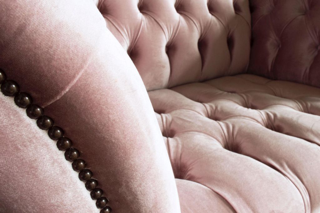 Chesterfield Design Polster Sessel Fernseh Couch 1 Sitzer Garnitur Textil Leder