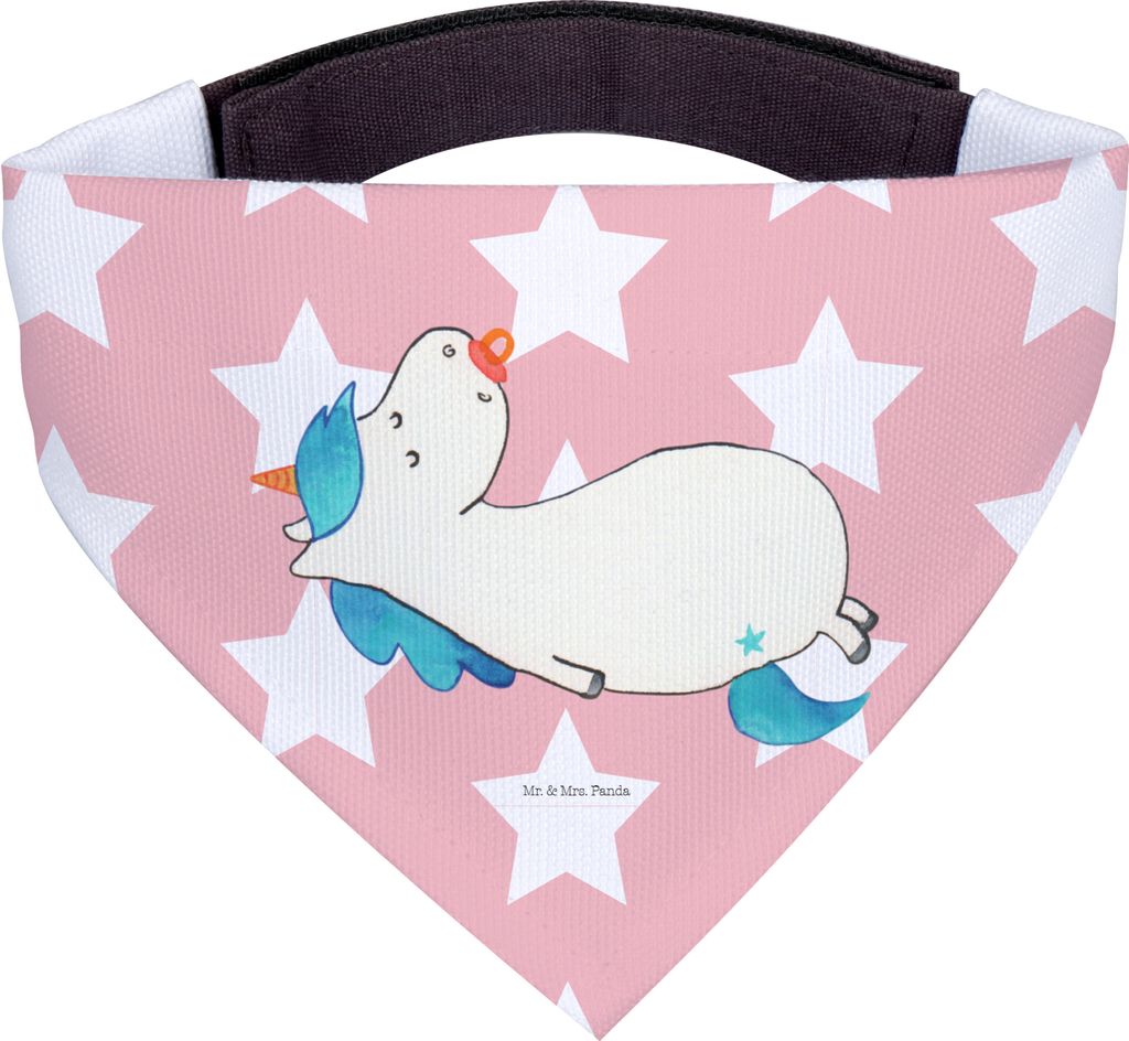 Mr. & Mrs. Panda Bandana Einhorn Schnuller - Rot Pastell - Geschenk, Hundehalstuch, Hunde Hals Tuch, Einhörner, Halstuch für Hund, Geburtstag, Sc...