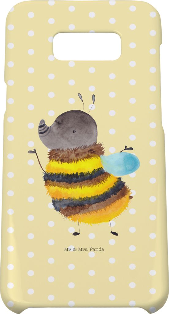 Mr. & Mrs. Panda Samsung Galaxy S8 plus Handyhülle Hummel flauschig - Gelb Pastell - Geschenk, Handy Case, Natur, Lustige Sprüche, Cover, Biene, ...