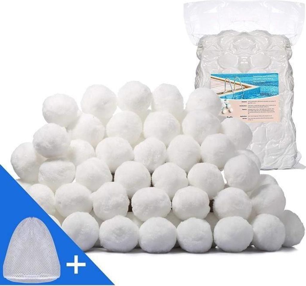 Filterbälle, 700 g Schwimmbadfilterbälle, Faserfiltermaterial für Schwimmbäder, Sandfilter zur Wasserfiltration