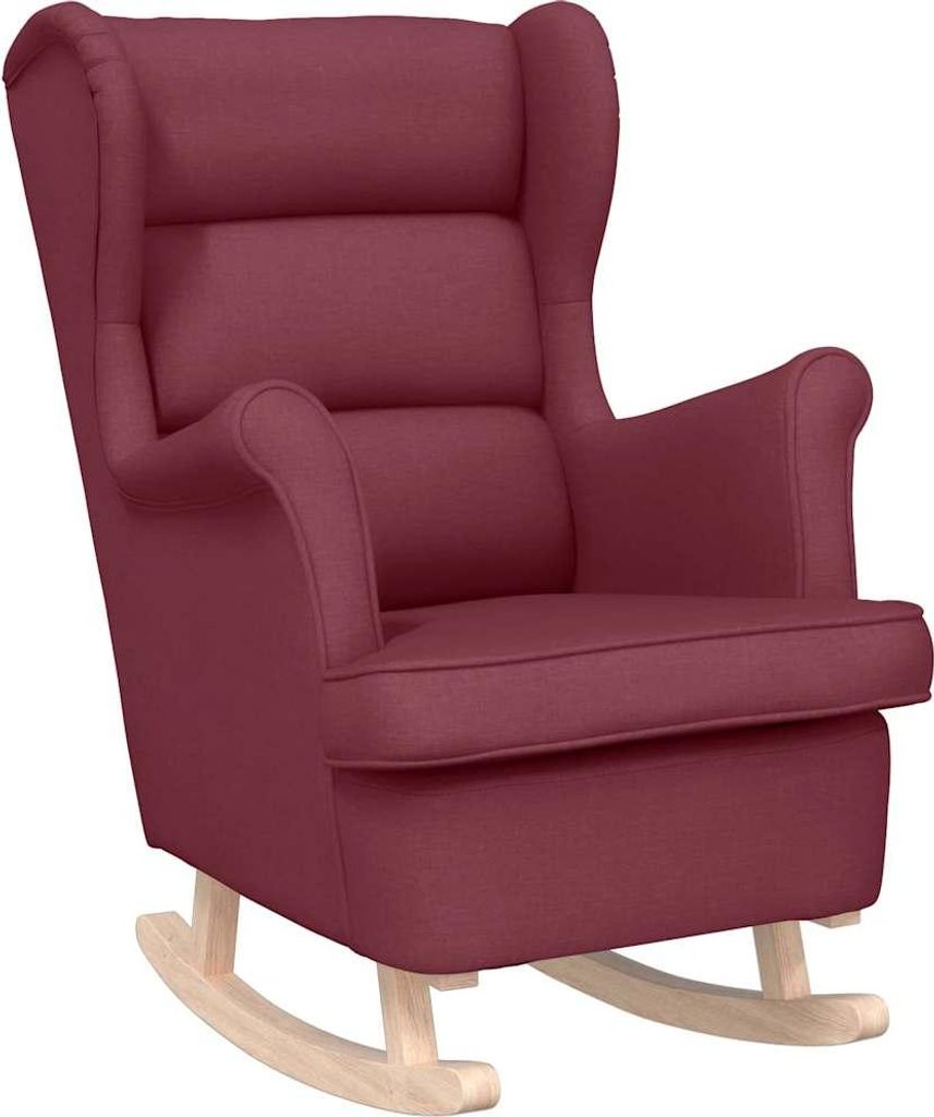 vidaXL Schaukelsessel Weinrot 74x90x102 cm Stoff